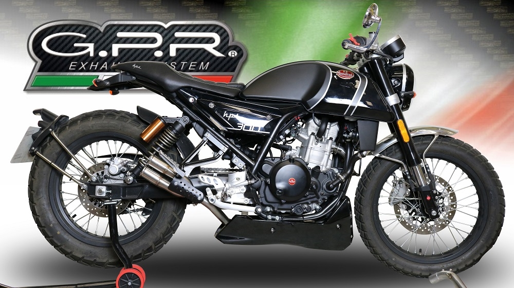 Exhaust compatible with F.B. Mondial Hps 300 2018-2019, F205, Full system exhaust 