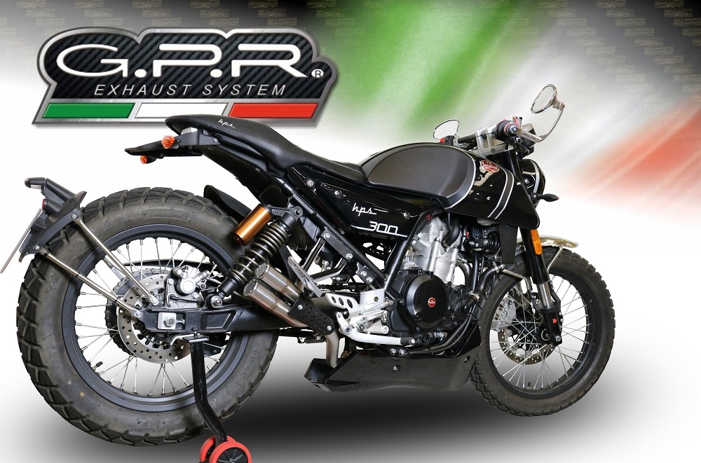 Exhaust compatible with F.B. Mondial Hps 300 2018-2019, F205, Full system exhaust 