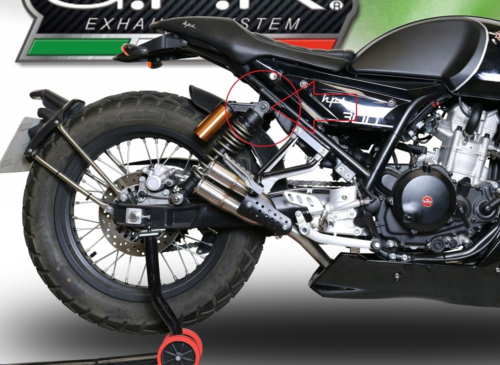 Exhaust compatible with F.B. Mondial Hps 300 2018-2019, F205, Full system exhaust 