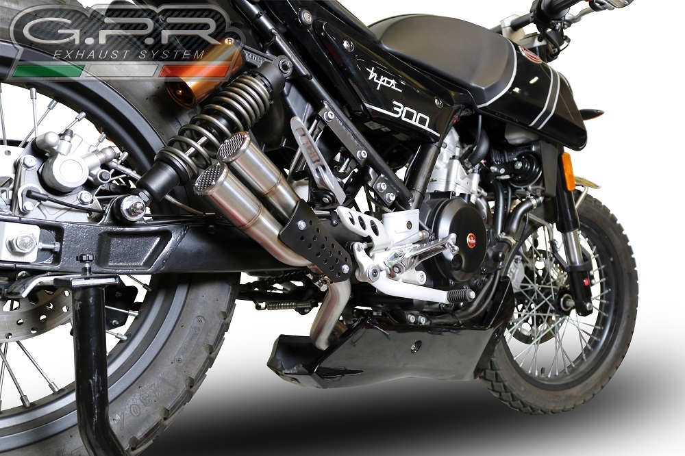 Exhaust compatible with F.B. Mondial Hps 300 2018-2019, F205, Full system exhaust 