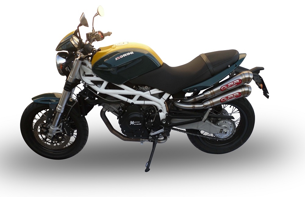 Exhaust compatible with Moto Morini Sport 1200 2008-2010, Powercone Evo, Dual slip-on including removable db killers and link pipes, EPA-compliant 