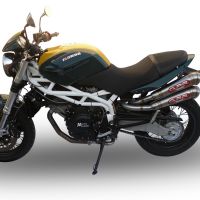 Exhaust compatible with Moto Morini Sport 1200 2008-2010, Powercone Evo, Dual slip-on including removable db killers and link pipes, EPA-compliant 