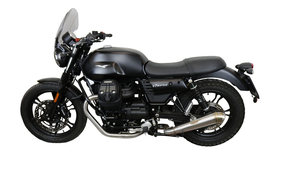 Exhaust compatible with Moto Guzzi V7 III Special-Stone-Carbon 2017-2018, Powercone Evo, Full system exhaust 