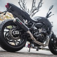 Exhaust compatible with Yamaha Tracer 700 2016-2019, M3 Black Titanium, Full system exhaust, including removable db killer 