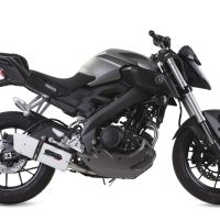 Exhaust compatible with Yamaha Mt 125 2017-2019, Albus Ceramic, Slip-on exhaust including link pipe and removable db killer 