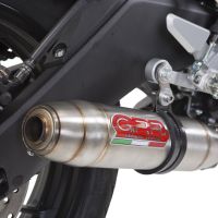 Exhaust compatible with Yamaha Mt 125 2017-2019, Deeptone Inox, Slip-on exhaust including link pipe and removable db killer 