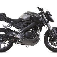 Exhaust compatible with Yamaha Mt 125 2017-2019, Furore Nero, Full system exhaust, including removable db killer 