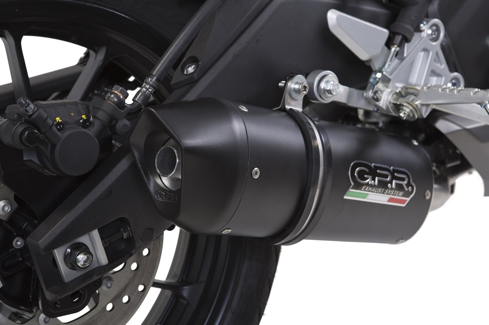 Exhaust compatible with Yamaha Mt 125 2017-2019, Furore Nero, Full system exhaust, including removable db killer 