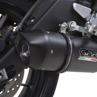 Exhaust compatible with Yamaha Mt 125 2017-2019, Furore Nero, Full system exhaust, including removable db killer 