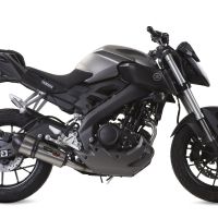 GPR exhaust compatible with  Yamaha Mt 125 2017-2019, New Grand Prix Evo Titanium, Full system exhaust, including removable db killer 
