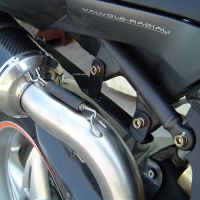 Exhaust compatible with Mv Agusta Brutale 750 S 2000-2006, Albus Ceramic, Slip-on exhaust including removable db killer and link pipe, EPA-compliant 