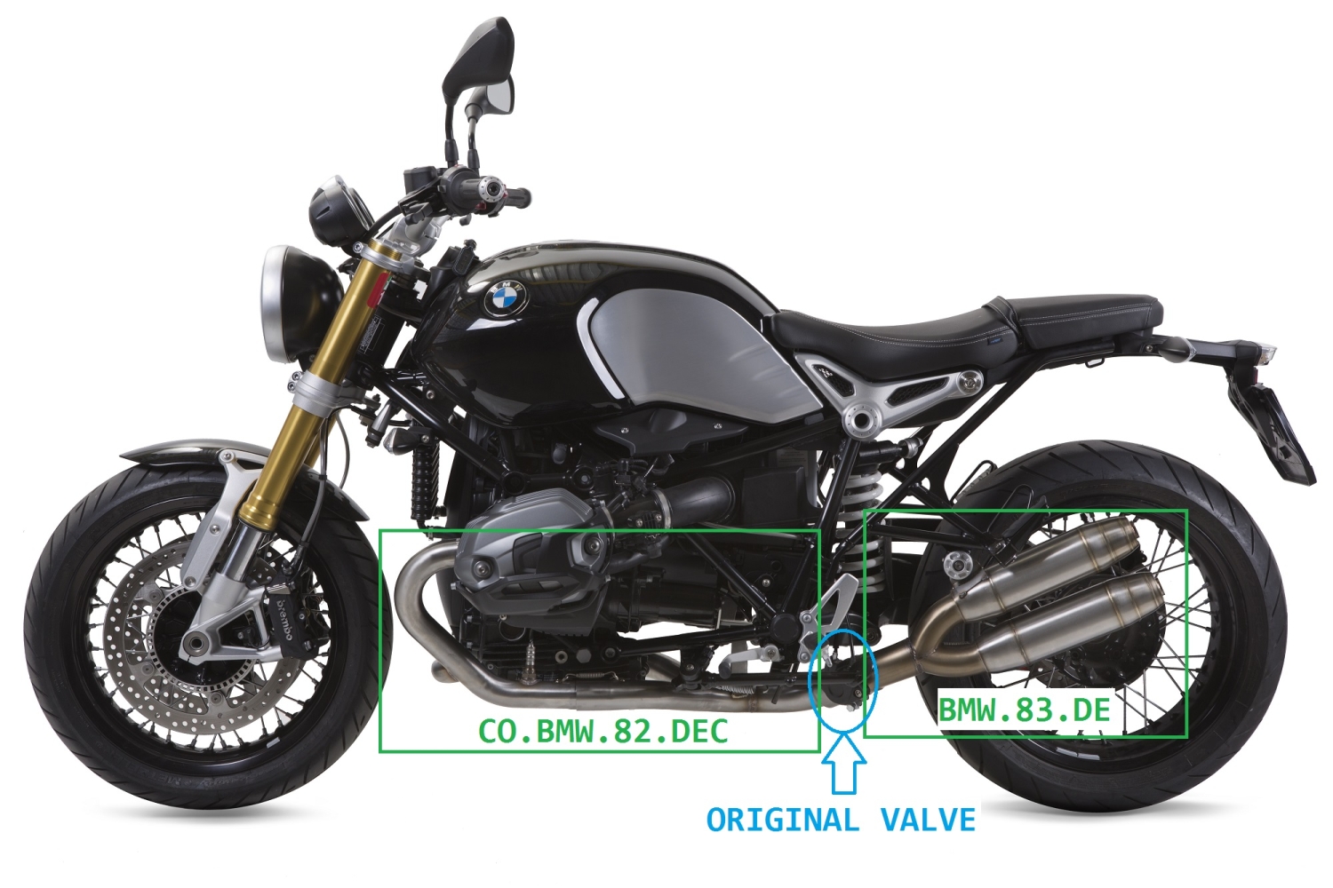 GPR exhaust compatible with Bmw R Nine-T 1200 -Pure -Racer -Urban G-S 2017-2023, Deeptone Inox, Homologated legal full system exhaust, including removable db killer and catalyst 