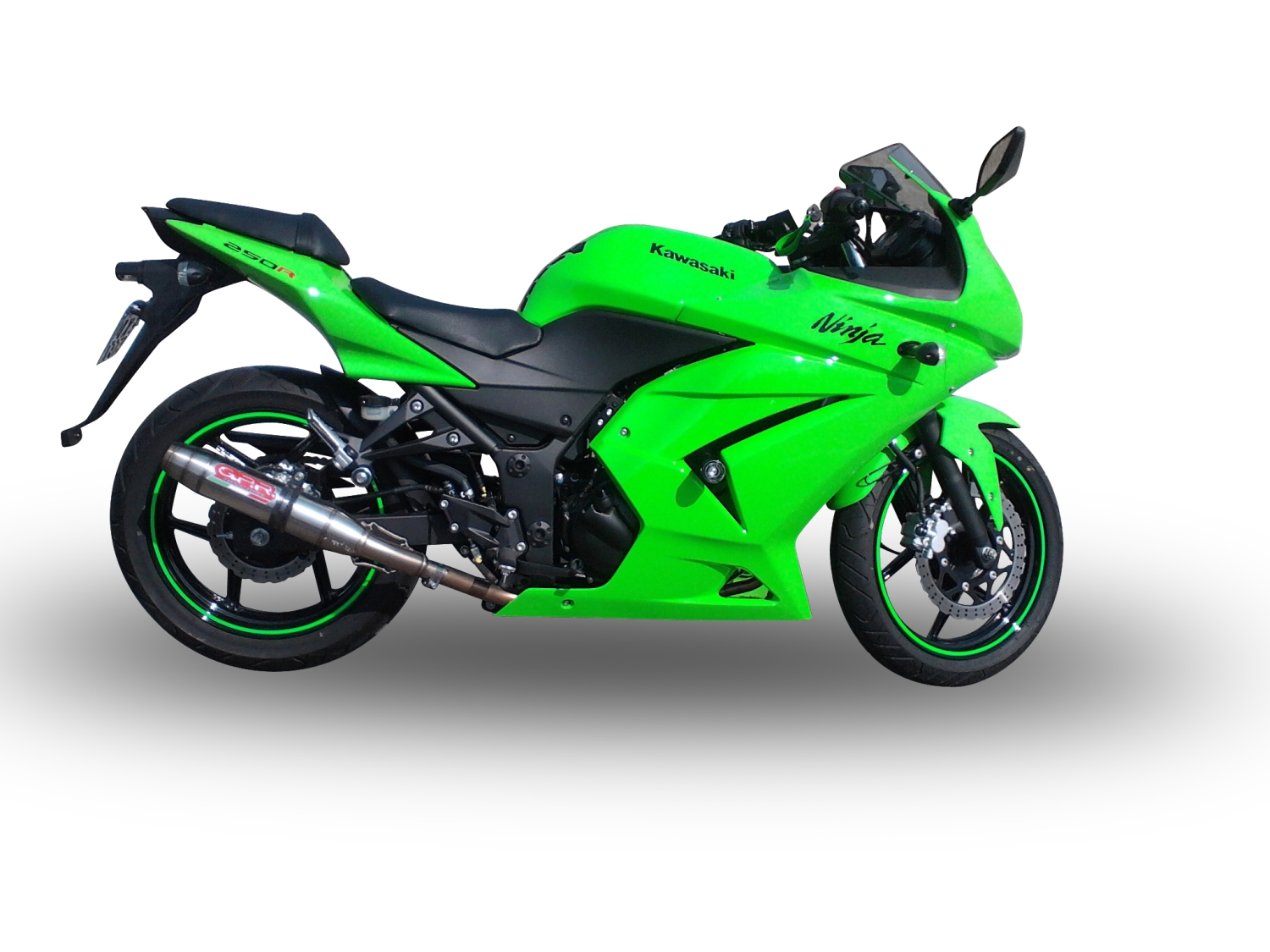 Exhaust compatible with Kawasaki Ninja 250R 2007-2016, Deeptone Inox, Slip-on exhaust including link pipe 