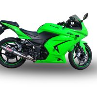 Exhaust compatible with Kawasaki Ninja 250R 2007-2016, Deeptone Inox, Slip-on exhaust including link pipe 