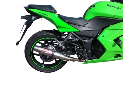 Exhaust compatible with Kawasaki Ninja 250R 2007-2016, Deeptone Inox, Slip-on exhaust including link pipe 