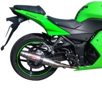Exhaust compatible with Kawasaki Ninja 250R 2007-2016, Deeptone Inox, Slip-on exhaust including link pipe 