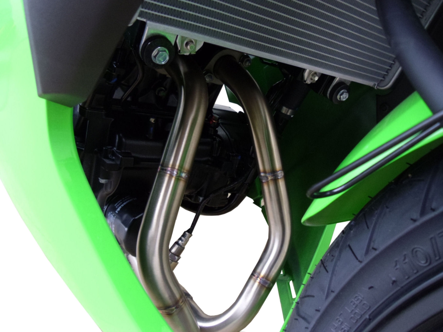 Exhaust compatible with Kawasaki Ninja 300R 2012-2017, Deeptone Inox, Full system exhaust, including removable db killer 