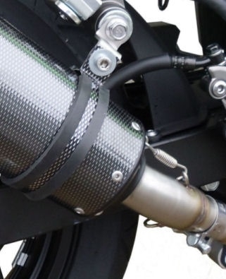 Exhaust compatible with Kawasaki Ninja 300R 2012-2017, M3 Inox , Slip-on exhaust including removable db killer and link pipe, EPA-compliant 