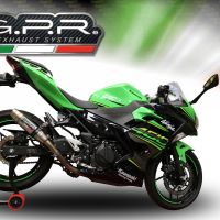 Exhaust compatible with Kawasaki Ninja 400 2023-2025, Deeptone Inox, Slip-on exhaust including removable db killer and link pipe, EPA-compliant 