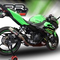 Exhaust compatible with Kawasaki Ninja 400 2023-2025, Deeptone Inox, Slip-on exhaust including removable db killer and link pipe, EPA-compliant 