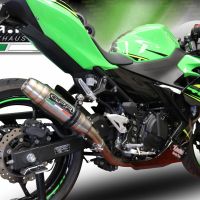 Exhaust compatible with Kawasaki Ninja 400 2023-2025, Deeptone Inox, Slip-on exhaust including removable db killer and link pipe, EPA-compliant 