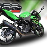 Exhaust compatible with Kawasaki Ninja 400 2023-2025, Furore Evo4 Nero, Slip-on exhaust including removable db killer and link pipe, EPA-compliant 
