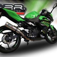Exhaust compatible with Kawasaki Ninja 400 2023-2025, M3 Inox , Slip-on exhaust including removable db killer and link pipe, EPA-compliant 