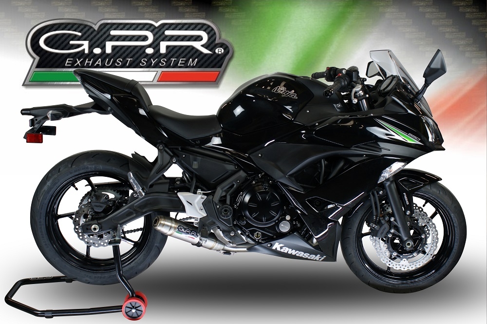 Exhaust compatible with Kawasaki Ninja 650 EX650M 2023-2024, Deeptone Inox, Full system exhaust, including removable db killer 