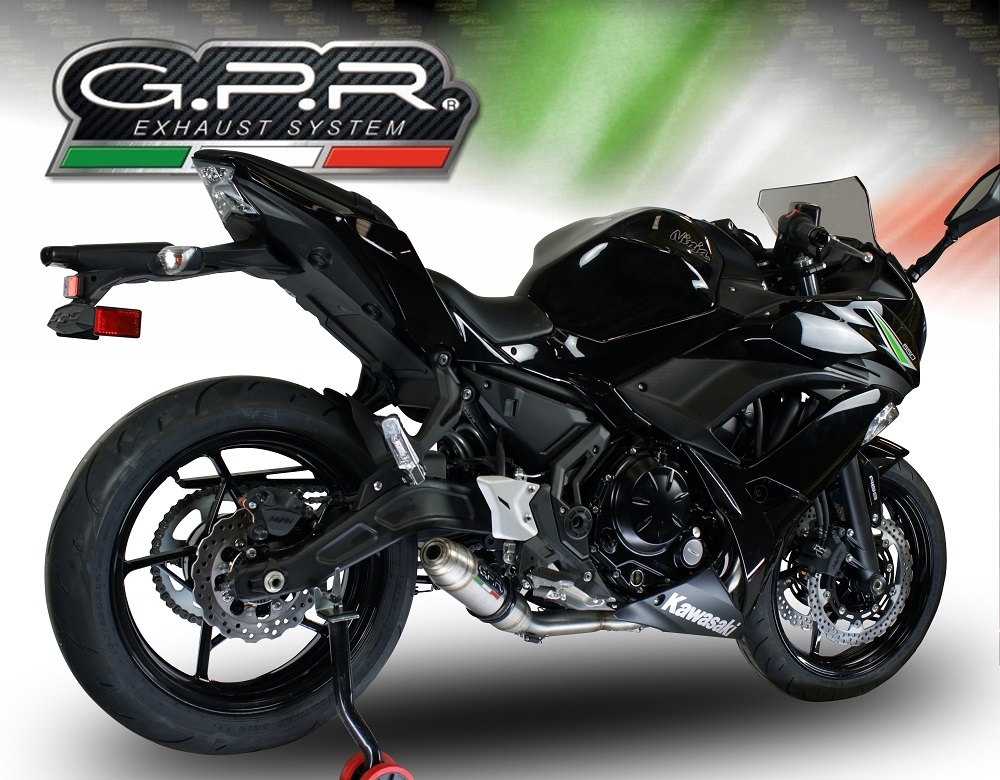 Exhaust compatible with Kawasaki Ninja 650 EX650M 2023-2024, Deeptone Inox, Full system exhaust, including removable db killer 
