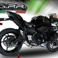 Exhaust compatible with Kawasaki Ninja 650 EX650M 2023-2024, Deeptone Inox, Full system exhaust, including removable db killer 