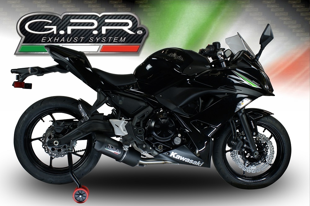 Exhaust compatible with Kawasaki Ninja 650 EX650M 2023-2024, Furore Evo4 Poppy, Full system exhaust, including removable db killer 