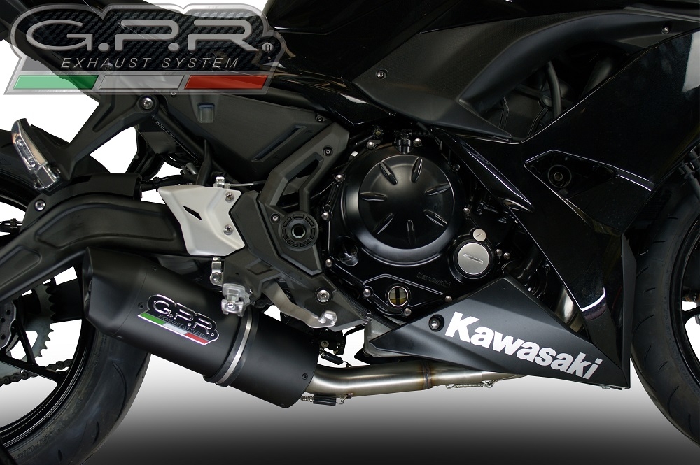 Exhaust compatible with Kawasaki Z 650 650 EX650M 2023-2024, Furore Evo4 Nero, Full system exhaust, including removable db killer 