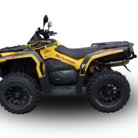 Exhaust compatible with Can Am Outlander 500 Max 2013-2015, Deeptone Atv, Slip-on exhaust including removable db killer and link pipe, EPA-compliance NOT required 