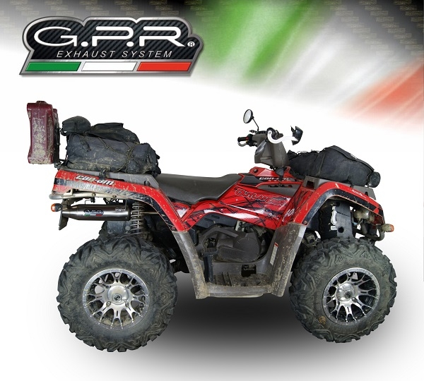 Exhaust compatible with Can Am Outlander 400 Short chassis 2005-2011, Deeptone Atv, Full system exhaust, including removable db killer, EPA-compliance NOT required 