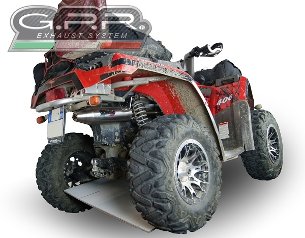 Exhaust compatible with Can Am Outlander 400 Short chassis 2005-2011, Deeptone Atv, Full system exhaust, including removable db killer, EPA-compliance NOT required 