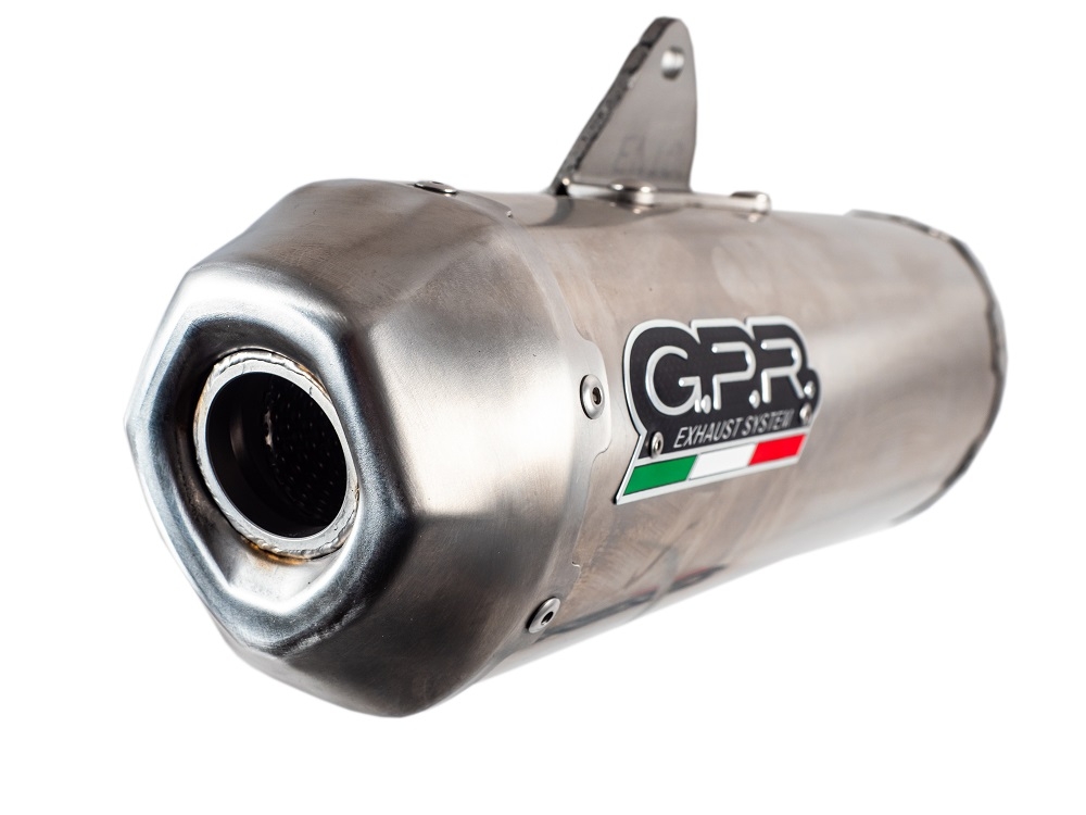 Exhaust compatible with Kawasaki KX250F 2021-2023, Pentacross Inox, Slip-on exhaust, including link pipe and removable db killer spark/arrestor 