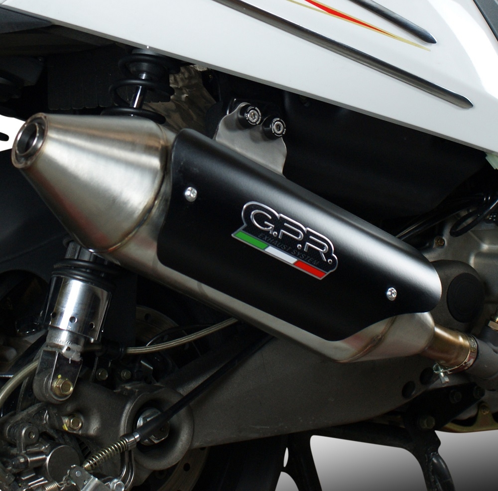 Exhaust compatible with Kymco Myroad 700 2012-2016, Power Bomb, Slip-on exhaust including removable db killer and link pipe, not EPA-compliant 