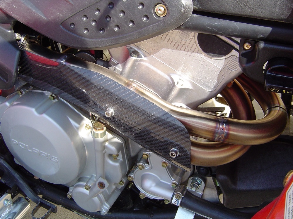 Exhaust compatible with Polaris Predator 500 2003-2010, Deeptone Atv, Full system exhaust, including removable db killer, EPA-compliance NOT required 