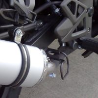 Exhaust compatible with Kymco Quannon 125 2007-2016, Albus Ceramic, Slip-on exhaust including removable db killer and link pipe, EPA-compliant 