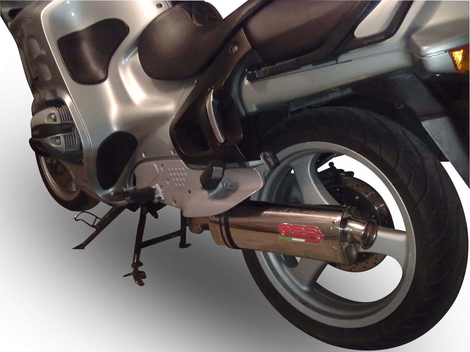 Exhaust compatible with Bmw R1100R 1994-2002, Trioval, Slip-on exhaust including removable db killer and link pipe, EPA-compliant 