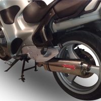 Exhaust compatible with Bmw R1100R 1994-2002, Trioval, Slip-on exhaust including removable db killer and link pipe, EPA-compliant 