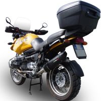 Exhaust compatible with Bmw R850R 2003-2007, Furore Nero, Slip-on exhaust including removable db killer and link pipe, EPA-compliant 