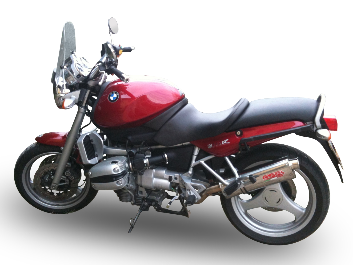 Exhaust compatible with Bmw R1100R 1994-2002, Trioval, Slip-on exhaust including removable db killer and link pipe, EPA-compliant 