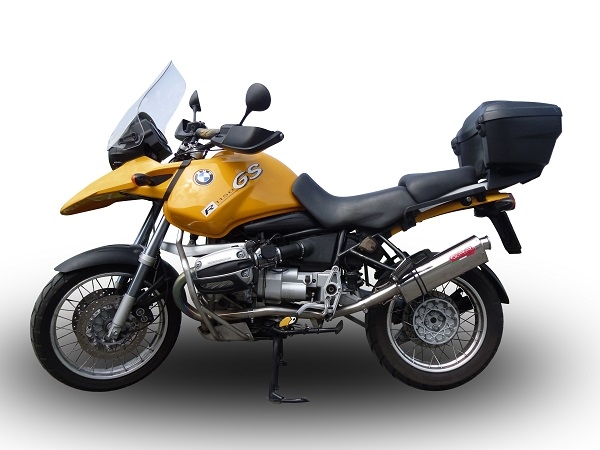 Exhaust compatible with Bmw R1150R 2000-2006, Trioval, Slip-on exhaust including removable db killer and link pipe, EPA-compliant 