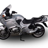 Exhaust compatible with Bmw R1150RT 2000-2006, Furore Nero, Slip-on exhaust including removable db killer and link pipe, EPA-compliant 