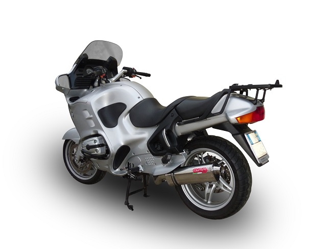Exhaust compatible with Bmw R1150RT 2000-2006, Trioval, Slip-on exhaust including removable db killer and link pipe, EPA-compliant 