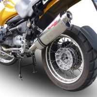 Exhaust compatible with Bmw R1150R 2000-2006, Trioval, Slip-on exhaust including removable db killer and link pipe, EPA-compliant 