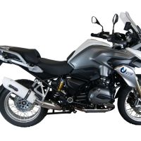 Exhaust compatible with Bmw R1200GS - Adventure 2013-2016, Albus Ceramic, Slip-on exhaust including removable db killer and link pipe, EPA-compliant 
