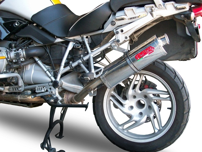 Exhaust compatible with Bmw R1200GS - Adventure 2005-2009, Trioval, Slip-on exhaust including removable db killer and link pipe, EPA-compliant 