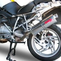 Exhaust compatible with Bmw R1200GS - Adventure 2005-2009, Trioval, Slip-on exhaust including removable db killer and link pipe, EPA-compliant 